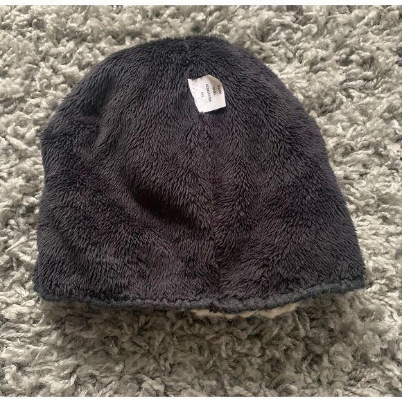THE NORTH FACE fleece lined KNIT CAP HAT BEANIE blue purple black - Picture 4 of 4